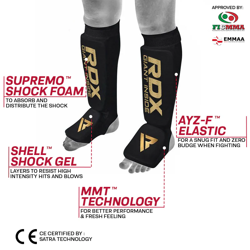 RDX SI MMA Gel Padded Lightweight Shin Instep Guard
